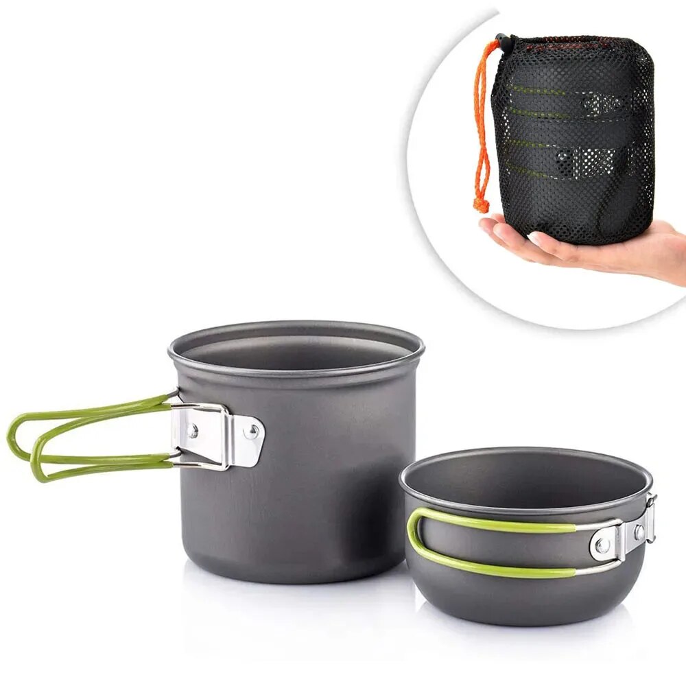 Camping Cooking Unit - Camping Cookware Mess Kit Ultralight Camping