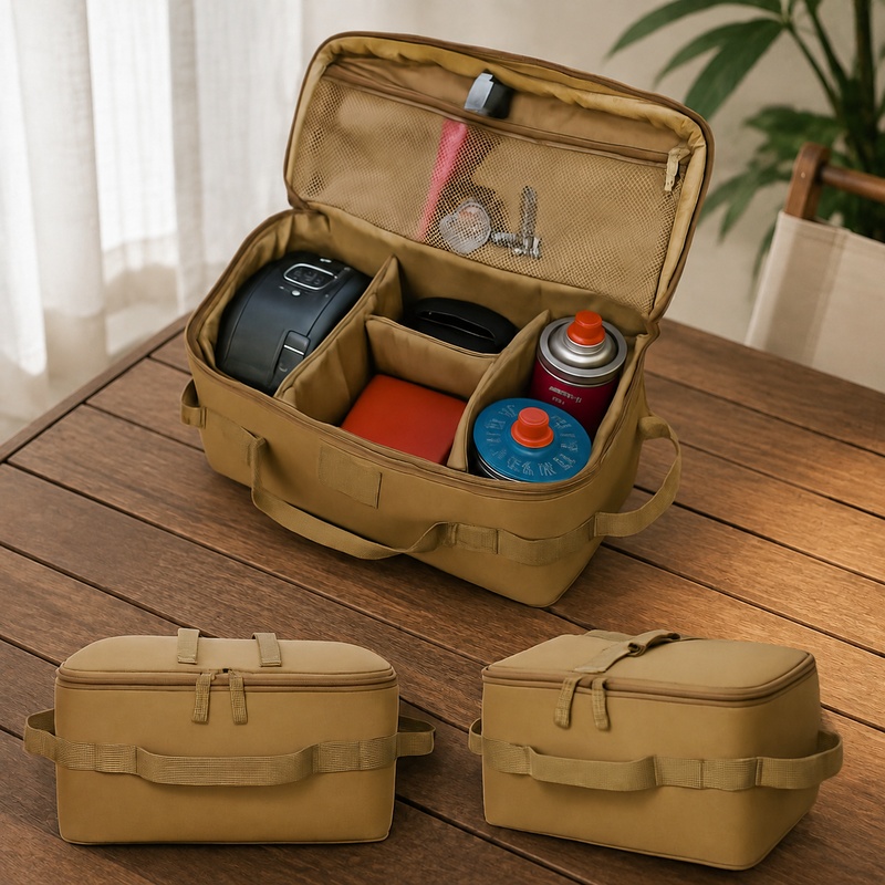 Camping Outdoor Cooking Set - Durable Camping Storage Tote with Ground