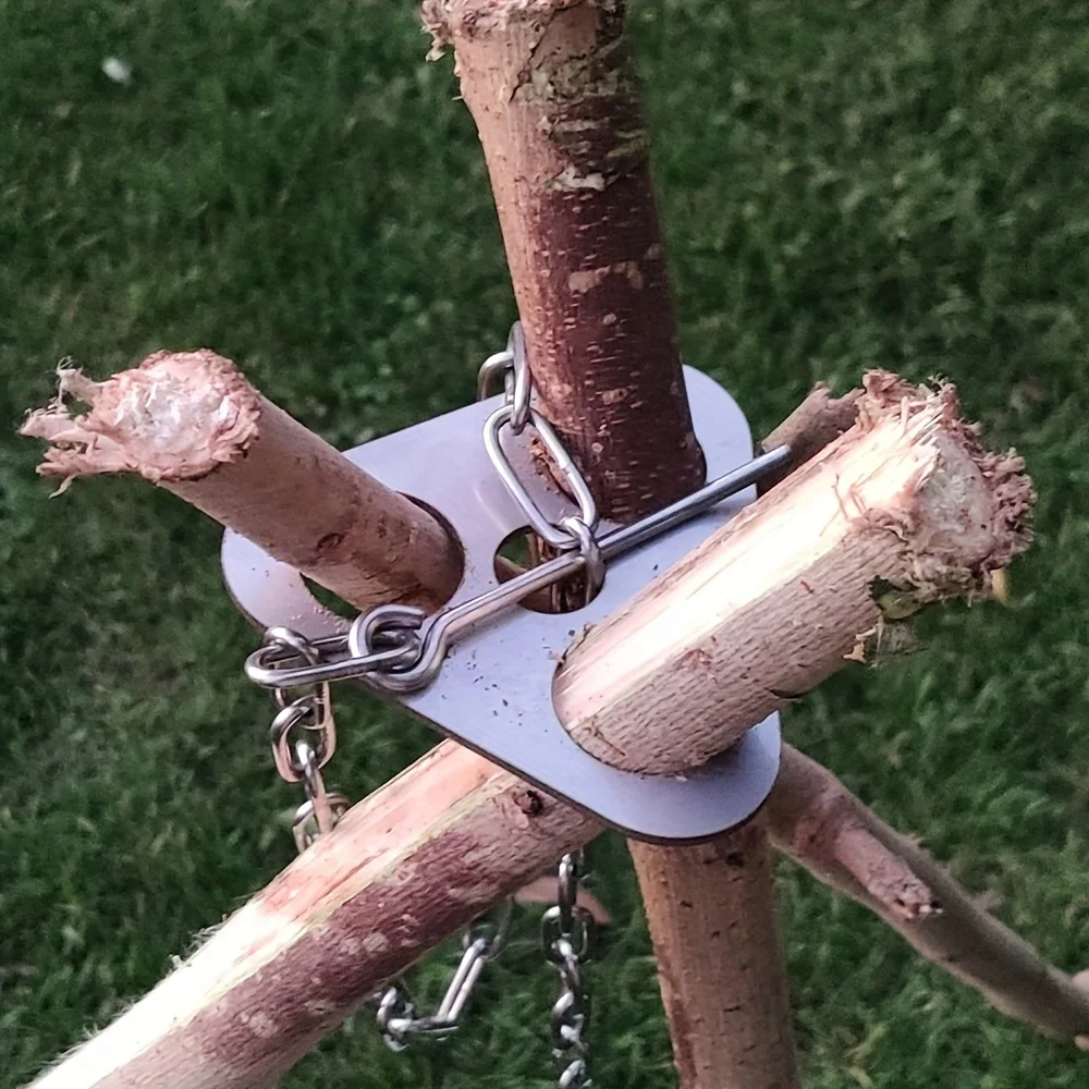 Camping Cooking Hanger - Outdoor BBQ Tripod Portable Detachable Hanging