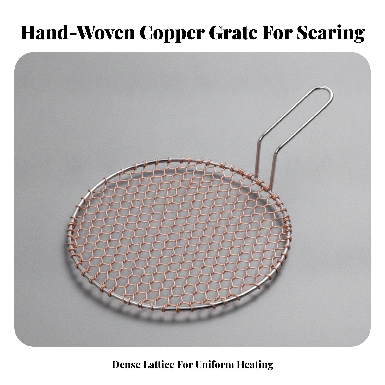 Portable Copper Mesh Round Gri - Camping Cooking Area recension och pris