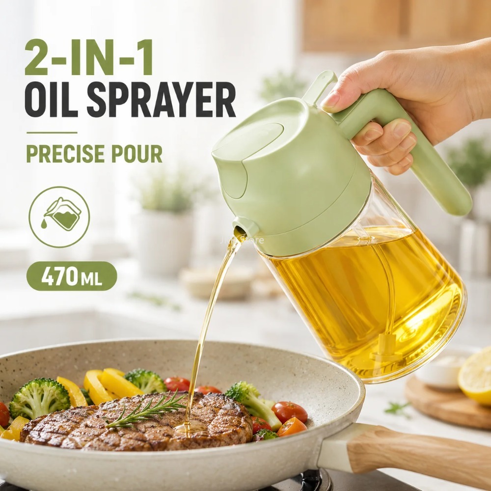 2 in 1 Olive Oil Sprayer Dispe - Camping Cooking Area recension och pris
