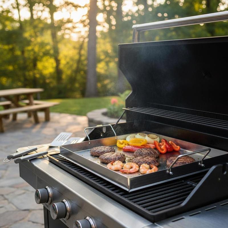 Universal Flat Top Griddle 18x - Camping Cooking Handle recension och pris
