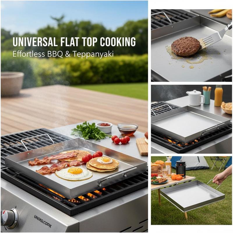 Universal Flat Top Griddle 18x - Camping Cooking Handle recension och pris