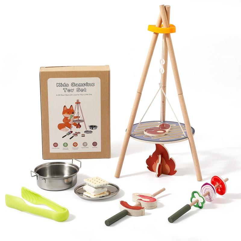 Wooden Kids Camping Barbecue T - Camping Cooking With Kids recension och pris