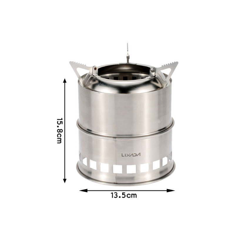 Lixada Stainless Steel Wood St - Camping Cooking Butane recension och pris
