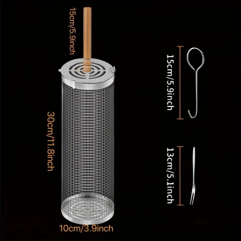 Stainless Steel BBQ Grill Bask - Camping Cooking Area recension och pris