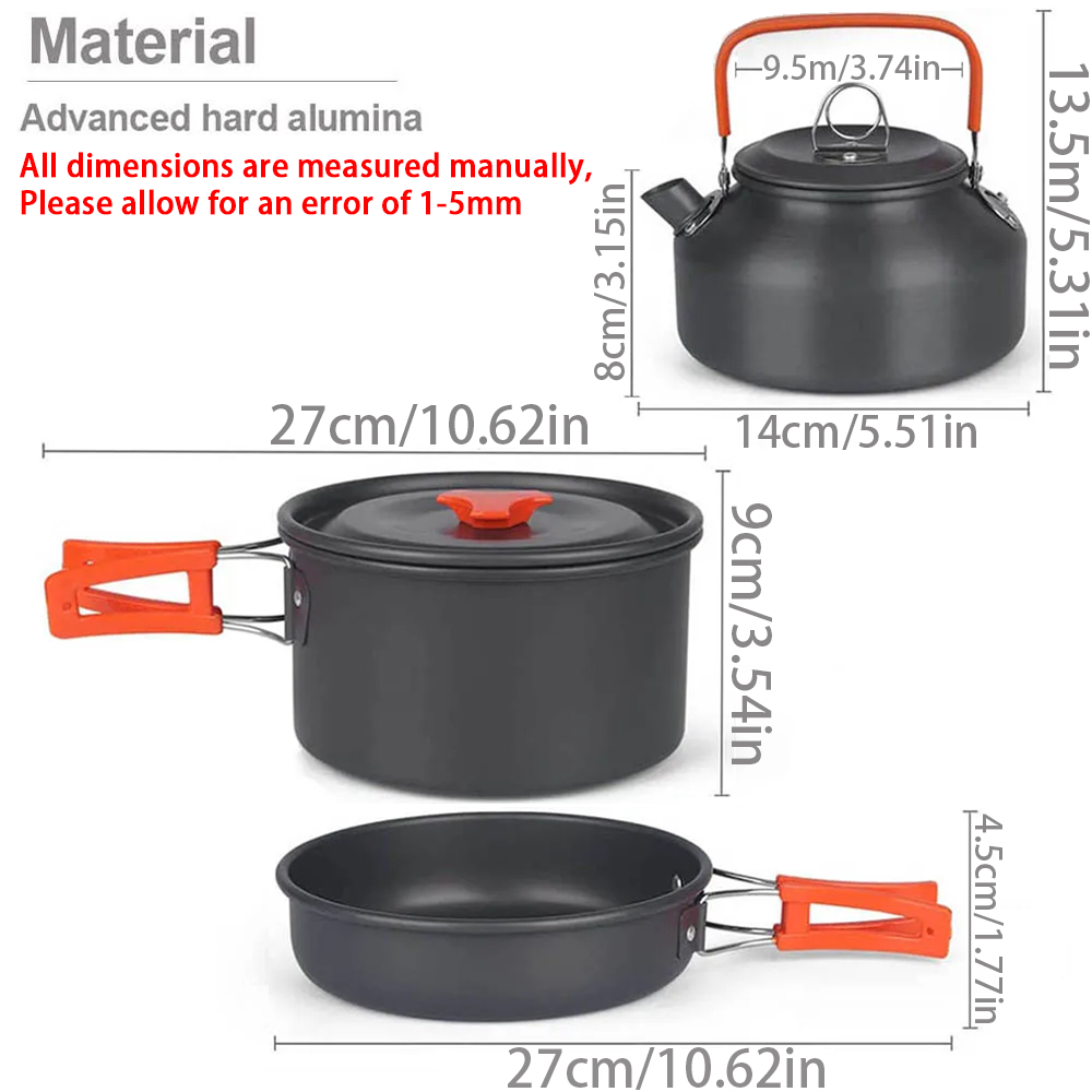 1pcs/1set Camping Cookware Kit - Camping Cooking Hardware recension och pris
