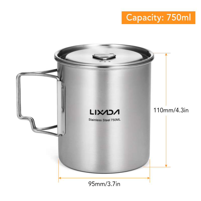 Lixada 750ml Cup Outdoor Stain - Camping Cooking Handle recension och pris