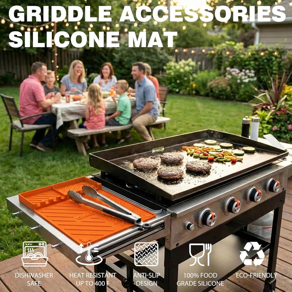 Silicone Grill Mats or Griddle - Camping Cooking Area recension och pris