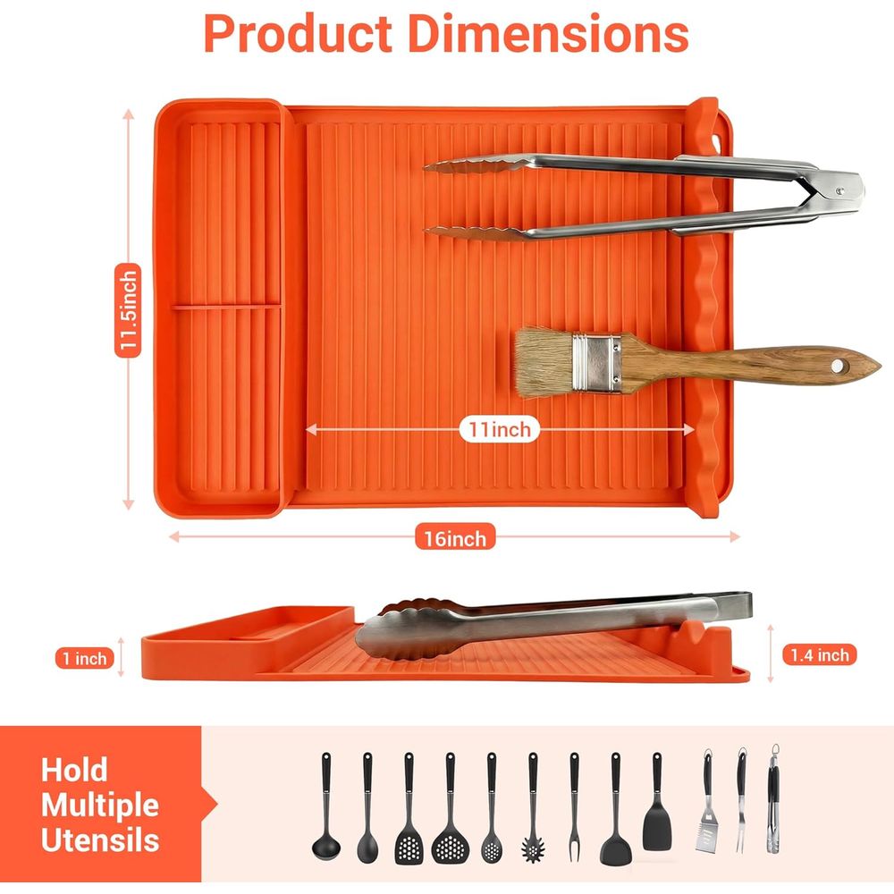 Heat Resistant Silicone Grill  - Camping Cooking Area recension och pris